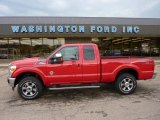2011 Vermillion Red Ford F250 Super Duty Lariat SuperCab 4x4 #49050995