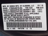 2010 Odyssey Color Code for Polished Metal Metallic - Color Code: NH737M