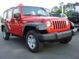 2009 Flame Red Jeep Wrangler Unlimited X #49051242