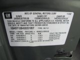 2003 Oldsmobile Bravada AWD Info Tag