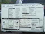 2011 Chevrolet Colorado LT Regular Cab 4x4 Window Sticker