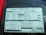 2011 Chevrolet Silverado 2500HD Extended Cab 4x4 Window Sticker