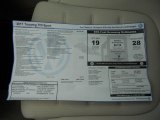2011 Volkswagen Touareg TDI Sport 4XMotion Window Sticker