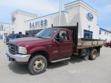 2004 Dark Toreador Red Metallic Ford F450 Super Duty XL Regular Cab 4x4 Chassis Stake Truck #49135774