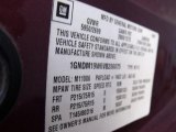 1997 Chevrolet Astro LS Passenger Van Info Tag