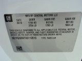 2010 Chevrolet Corvette Convertible Info Tag