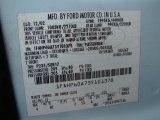 2003 Thunderbird Color Code for Desert Sky Blue - Color Code: CZ
