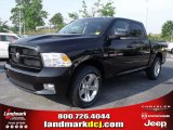 2011 Brilliant Black Crystal Pearl Dodge Ram 1500 Sport Crew Cab #49244754