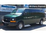 2008 Dark Green Metallic Chevrolet Express EXT LS 3500 Passenger Van #49244814