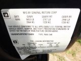 1996 Cadillac Fleetwood Brougham Info Tag
