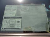 2011 Toyota Tundra Texas Edition Double Cab Window Sticker