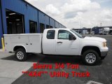 2011 Summit White GMC Sierra 2500HD Work Truck Extended Cab 4x4 Commercial #49300586