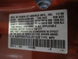 2010 Element Color Code for Citrus Fire Metallic - Color Code: YR579M