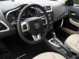 2011 Dodge Avenger Lux Black/Light Frost Beige Interior