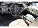 2008 BMW 7 Series 750i Sedan Beige Interior