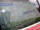 2011 Honda Accord Crosstour EX-L 4WD Window Sticker