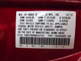 2011 Accord Color Code for San Marino Red - Color Code: R94