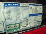 2011 Honda Accord EX-L Coupe Window Sticker