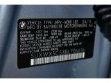 2011 BMW X3 xDrive 28i Info Tag