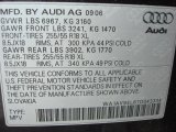 2007 Audi Q7 4.2 quattro Info Tag