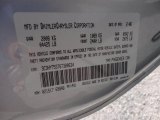 2006 PT Cruiser Color Code for Bright Silver Metallic - Color Code: PS2