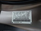 1997 Acura TL 3.2 Info Tag