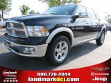 2011 Brilliant Black Crystal Pearl Dodge Ram 1500 Laramie Crew Cab #49514703