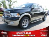 2011 Brilliant Black Crystal Pearl Dodge Ram 1500 Laramie Longhorn Crew Cab 4x4 #49514704