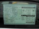2012 Volkswagen Eos Executive Window Sticker