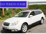 2010 Satin White Pearl Subaru Outback 2.5i Premium Wagon #49565625