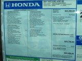 2011 Honda Accord SE Sedan Window Sticker