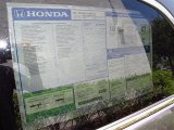 2011 Honda Odyssey LX Window Sticker