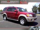 Sunfire Red Pearl Toyota Sequoia in 2001