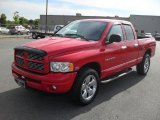 2005 Flame Red Dodge Ram 1500 SLT Quad Cab 4x4 #49629897