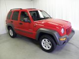 2004 Flame Red Jeep Liberty Sport 4x4 #49657280