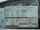 2011 Chevrolet Cruze LS Window Sticker