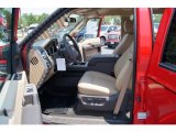 2011 Ford F250 Super Duty Lariat Crew Cab 4x4 Adobe Two Tone Leather Interior
