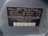 2009 Elantra Color Code for Carbon Gray - Color Code: 9A