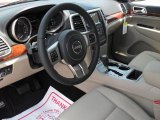 2011 Jeep Grand Cherokee Limited Black/Light Frost Beige Interior