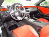2010 Chevrolet Camaro SS Coupe Black/Inferno Orange Interior