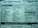 2011 Chevrolet Silverado 2500HD LS Crew Cab 4x4 Window Sticker