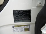 2011 Volkswagen Touareg VR6 FSI Sport 4XMotion Info Tag