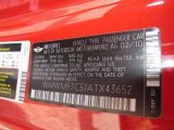2010 Mini Cooper S Hardtop Info Tag