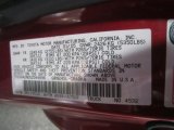 2005 Tacoma Color Code for Impulse Red Pearl - Color Code: 3P1