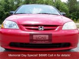 2001 Rallye Red Honda Civic LX Coupe #49799583
