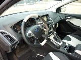 2012 Ford Focus Titanium 5-Door Arctic White Leather Interior