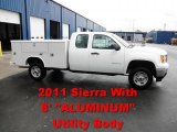 2011 Summit White GMC Sierra 2500HD Work Truck Extended Cab Chassis Utility #49799709