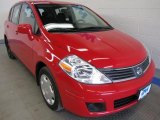 2009 Red Alert Nissan Versa 1.8 S Hatchback #49856434