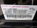 2003 Mitsubishi Outlander LS Info Tag