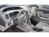 2012 Honda Civic EX-L Coupe Gray Interior